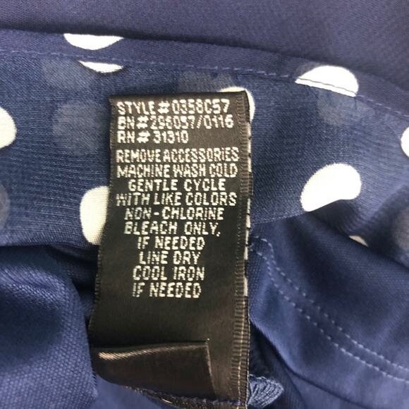 Alyx Sleeveless Polka Dot Blue A Line Dress Size 10 - Picture 12 of 12